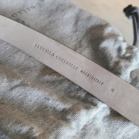 Brunello Cucinelli Leather Belt, Size Medium, Green, NWT - Picture 6 of 16